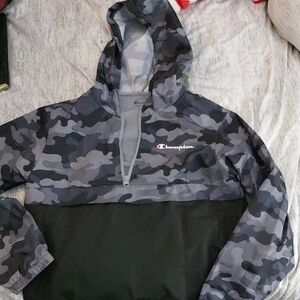 Champion Black and Gray Camouflage Hoodie